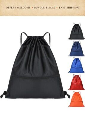 Waterproof Oxford Cloth Drawstring Backpack Gym Sack